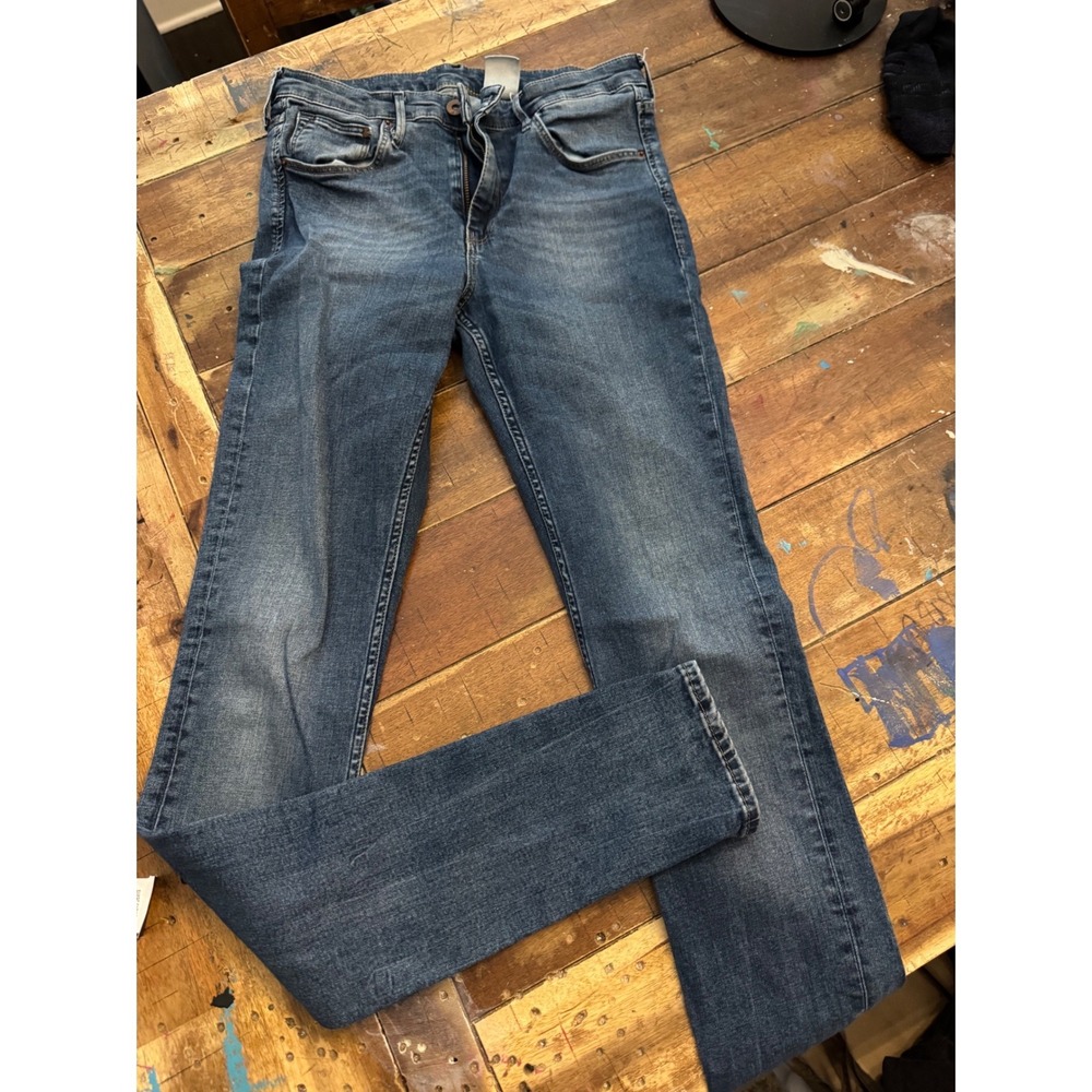HM LOGG Men Skinny Regular Waist Jeans Blue Medium Wash 29x34